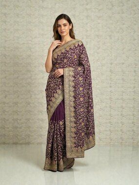 Crunchy Heavy Work Traditional Saree, Cultural Wear for Women